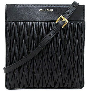 Miu Miu Pochette Black Matelasse Leather Crossbody